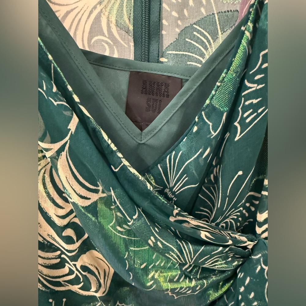 Anna Sui Midi Dress in Green - Picture 11 of 13